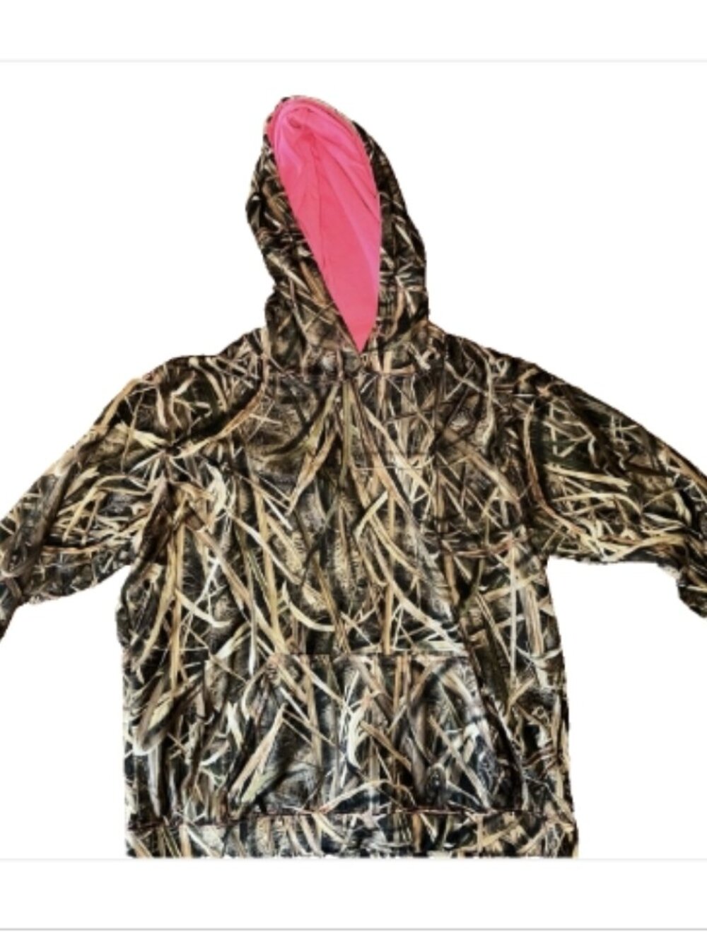 🦌💖 Mossy Oak Camo Hoodie Large Pink Lined Fleece Hunting Pullover